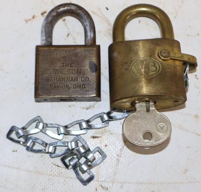 Group of 2 Esso Oil Brass Locks (1 of 2)