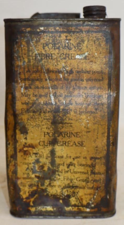 Standard Oil Polarine Early One Gallon Oil Can: 5.25" x 5.25" x 10"