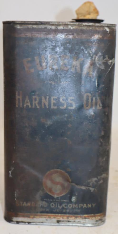 Standard Oil of NJ Eureka Harness Oil Gallon Can: 5.25" x 5.25" x 10", missing lid