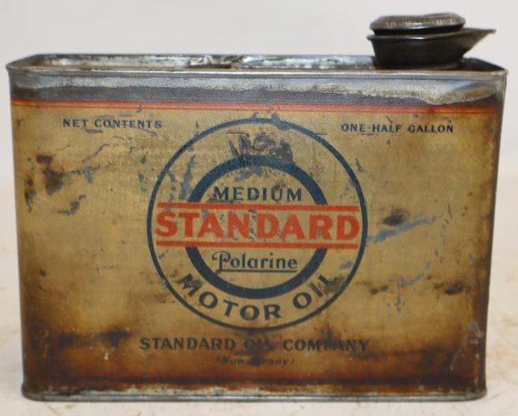 Standard Oil of NJ Polarine Medium 1/2 Gallon Oil Can (1 of 2)
