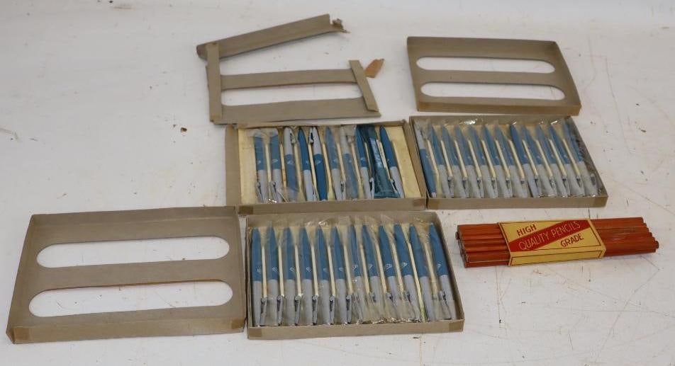Group of 46 NOS Esso Advertising Pens and Pencils: Largest is 7" x 5.5"