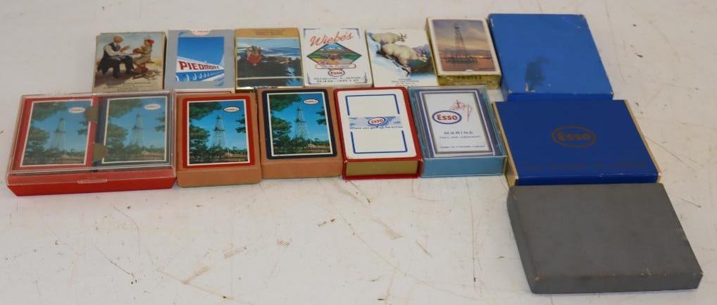 Group of 14 Esso and Humble Advertising Playing Card Decks (1 of 5)