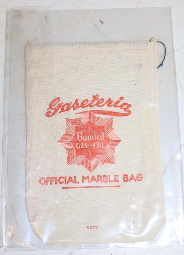 Bonded Gas and Oil Gaseteria Advertising Marble Bag: 4" x 6"