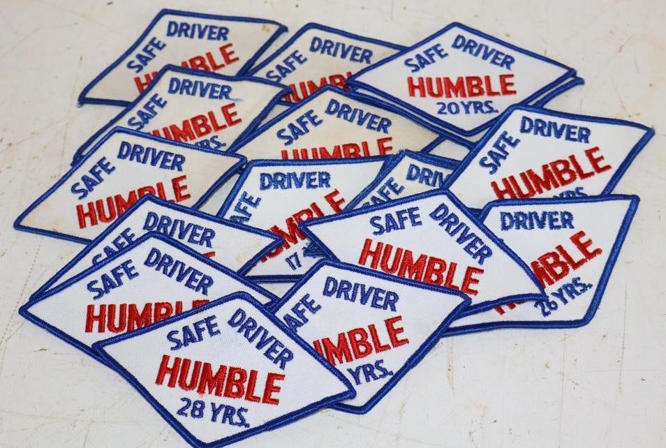 Group of 18 Different Humble Safe Driver Achievement Coat Patches: 5" x 3" each