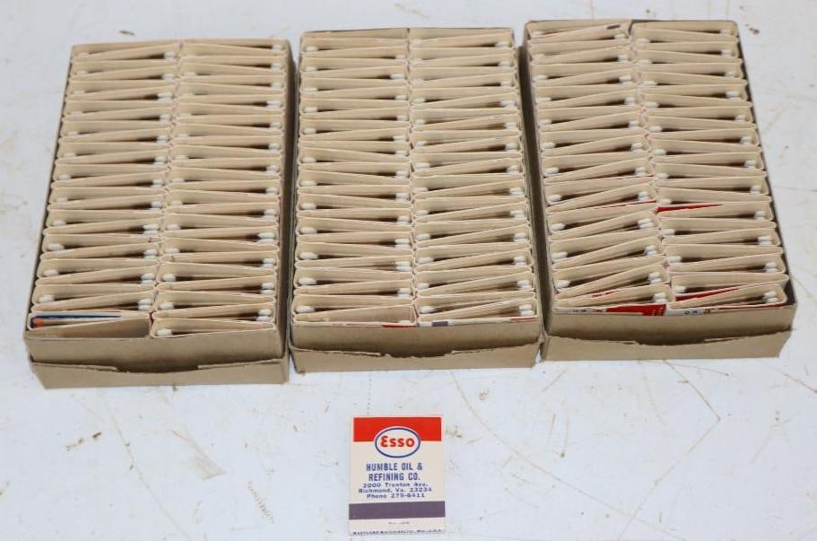 Group of 157 Esso Heating Advertising Matchbooks: 1.5" x 2" each