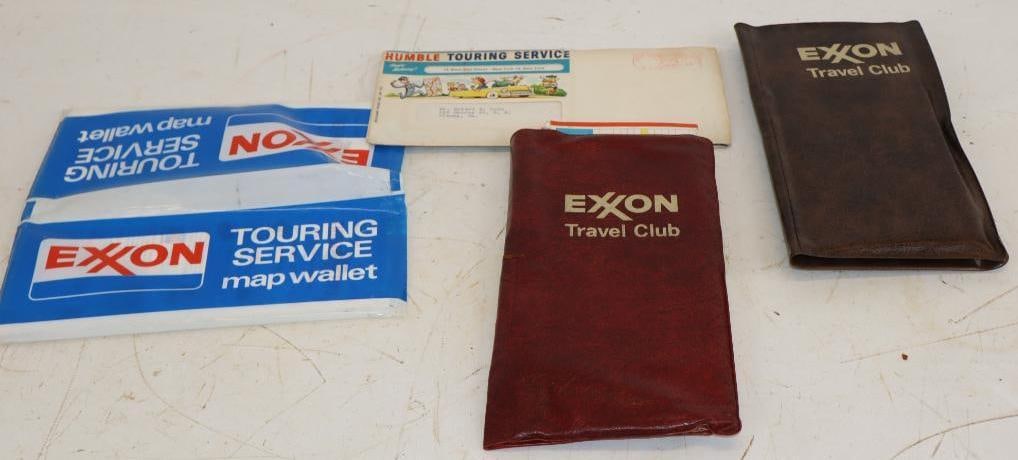 Group of 4 Exxon and Humble Touring Service Travel Club Map Wallet Kits (1 of 4)