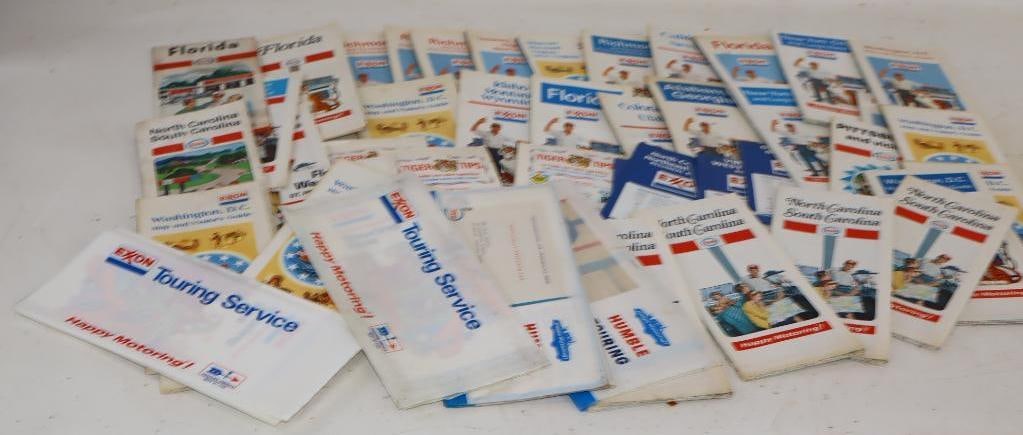 Group of 51 Exxon Gas Station Road Maps and Touring Service Map Wallets (1 of 8)
