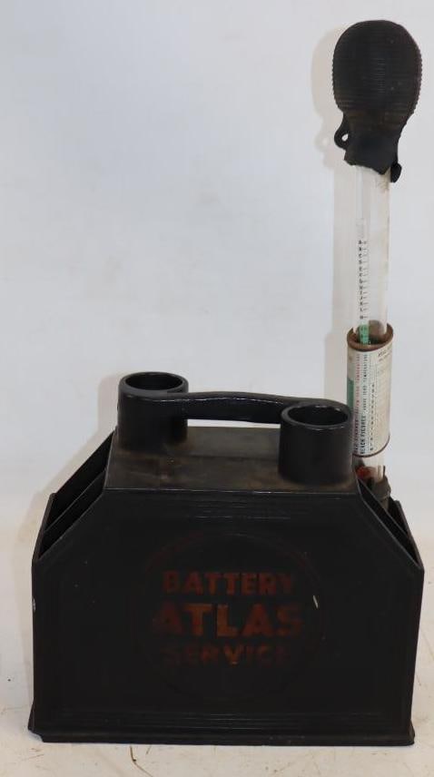 Group of 2 Atlas Battery Service Rubber Refill Box and Perma-Guard Anti-Freeze Tester (1 of 3)