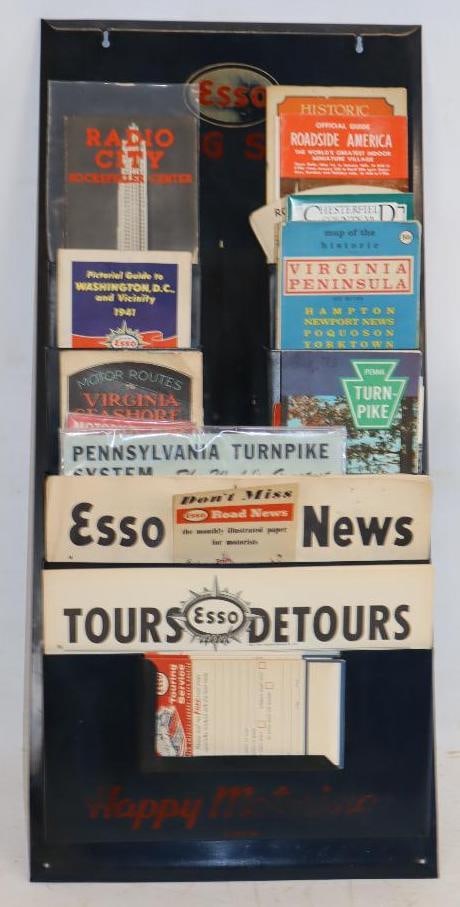 Esso Happy Motoring Touring Service Map Rack with Maps and Guides (1 of 5)