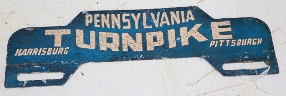 Pennsylvania Turnpike Advertising License Plate Topper (1 of 2)