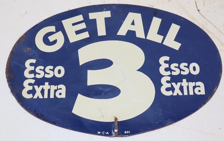 Esso Extra "Get All 3" DST Rack Sign (1 of 2)