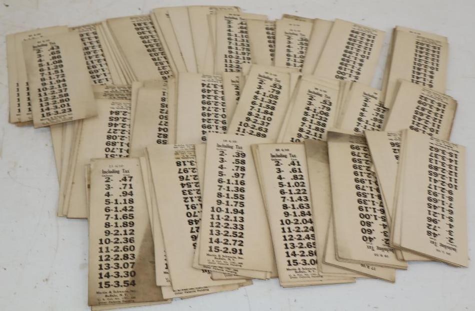 Group of 206 Visible Gas Pump Pricer Box Double Sided Inserts (1 of 5)