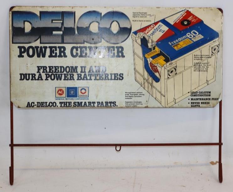 GM AC Delco Freedom 60 Battery Power Center Display Rack Topper Sign (1 of 4)