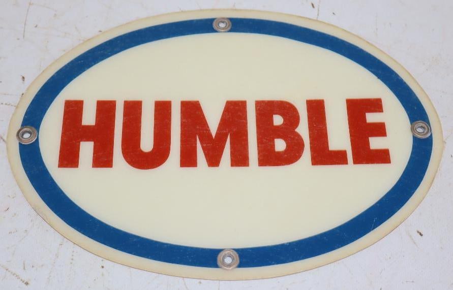 Humble Oil Fiberglass Single Sided Advertising Sign (1 of 2)