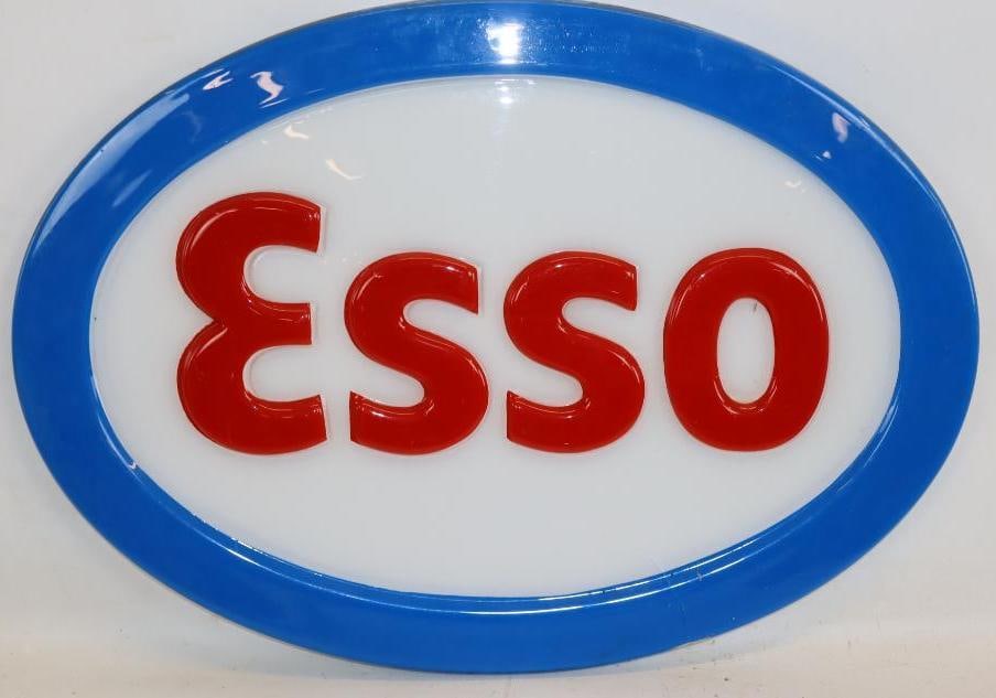 Esso Embossed Plastic Single Sided Service Station Sign (1 of 2)