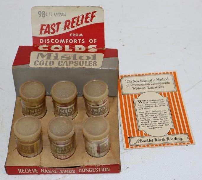Stanco Mistol Cold Capsule Counter Top Display and Booklet: 4" x 5" x 6.5"