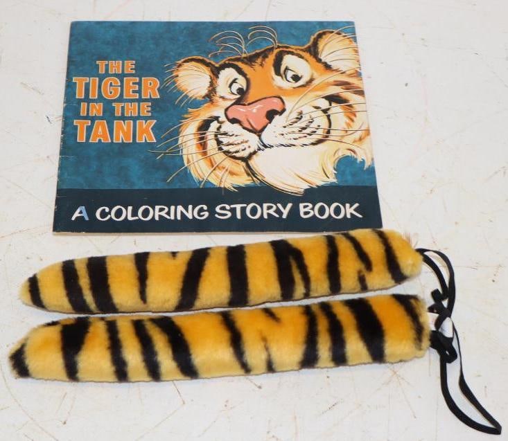 Group of 3 Esso "Put a Tiger In Your Tank" Tails and Coloring Book: Largest is 7.5" x 8.5"