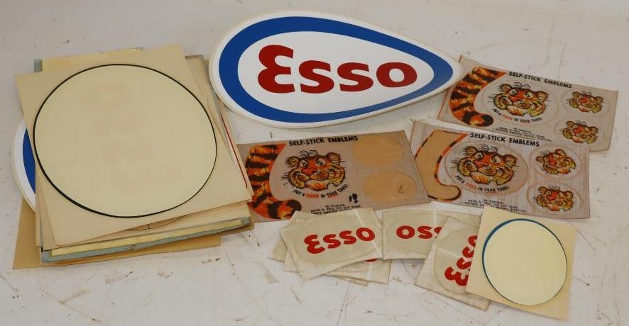 Large Group of Esso and Tiger Service Station Decals and Stickers (1 of 4)