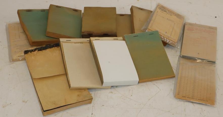 Group of 13 Esso Service Station Unused Receipt Books: 7.5" x 4" is the largest