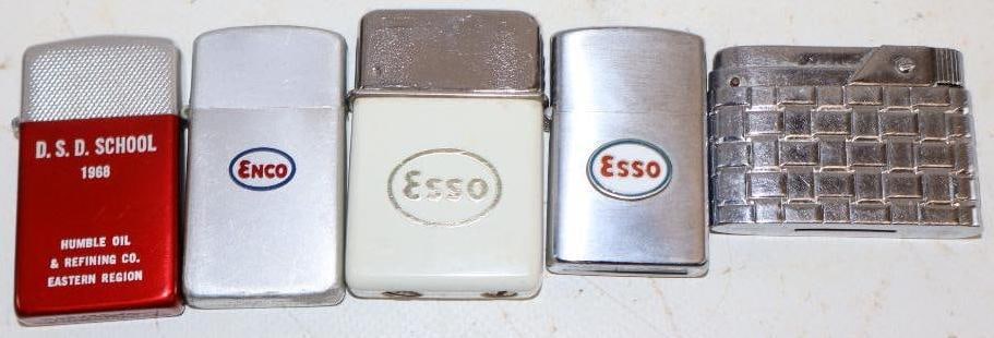 Group of 5 Esso Advertising Zippo Style Lighters (1 of 4)