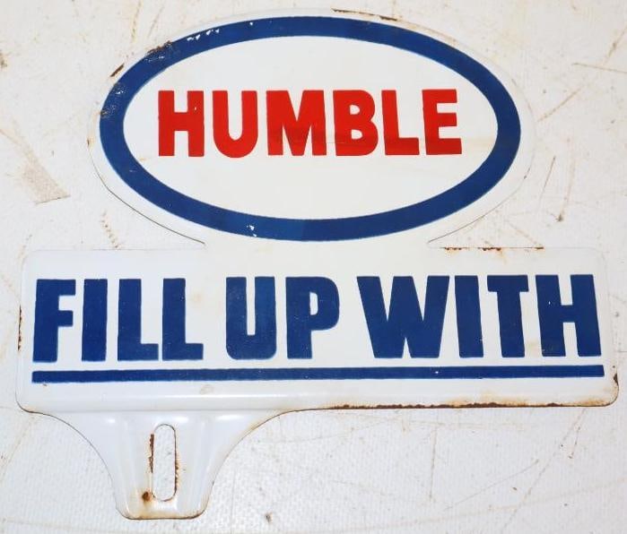 Fill Up with Humble Advertising License Plate Topper: 6.25" x 5.75"