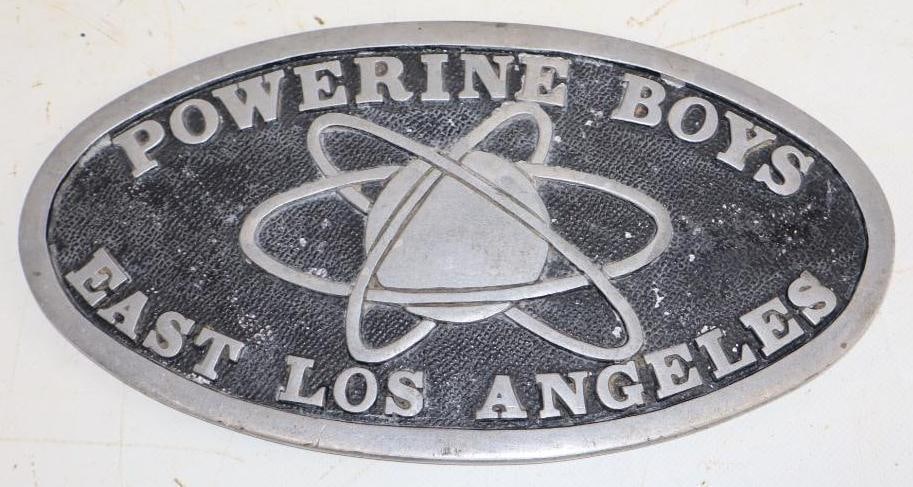 Powerine Boys East Los Angeles Cast Aluminum Car Club Sign (1 of 2)