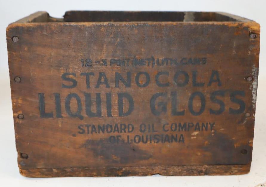 Stanocola 12 Half Pint Liquid Gloss Lith. Wooden Shipping Crate: 9.75x6.5x6.5