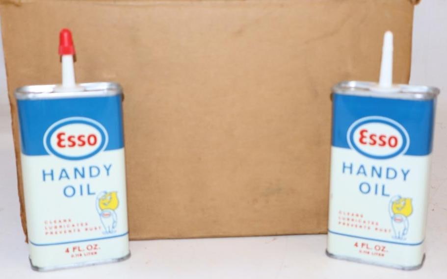 Group of 23 NOS Esso Handy Oiler Cans With Oil Drop Mascot In Original Box (1 of 4)
