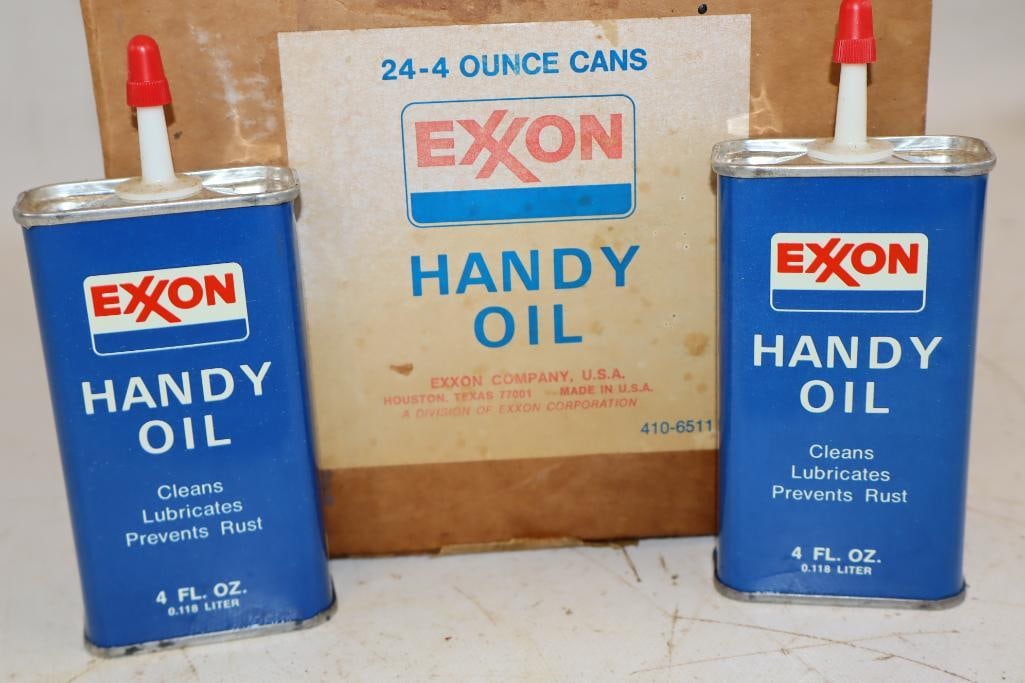 Group of 18 NOS Exxon Handy Oil 4oz Cans In Original Box (1 of 4)