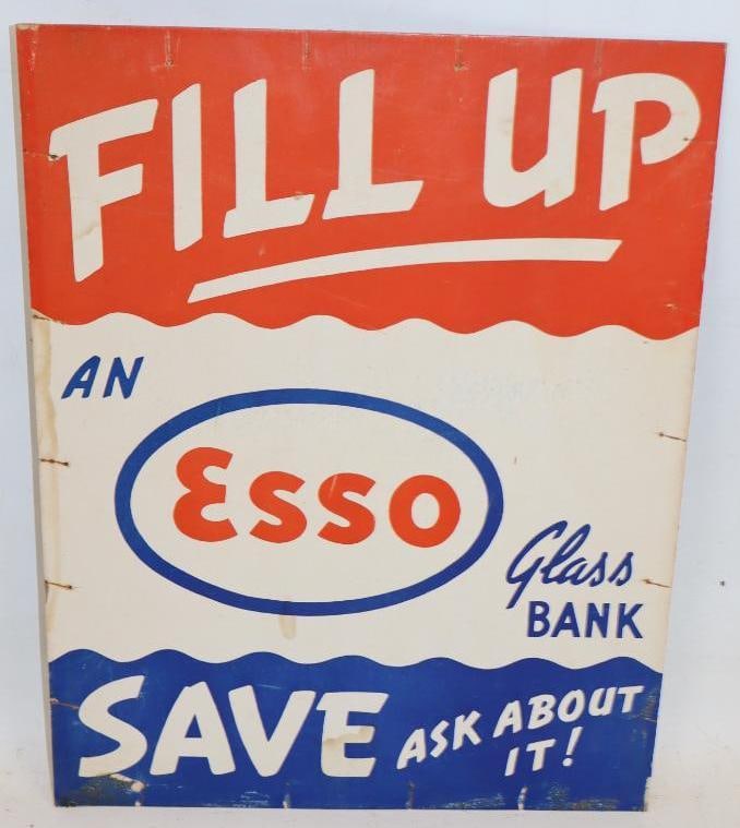 Esso Fill Up An Esso Glass Bank Save Ask About It Heavy Cardstock Sign (1 of 2)