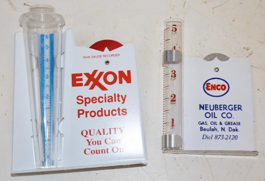 Group of 2 Exxon and Enco Rain Gauges (1 of 4)
