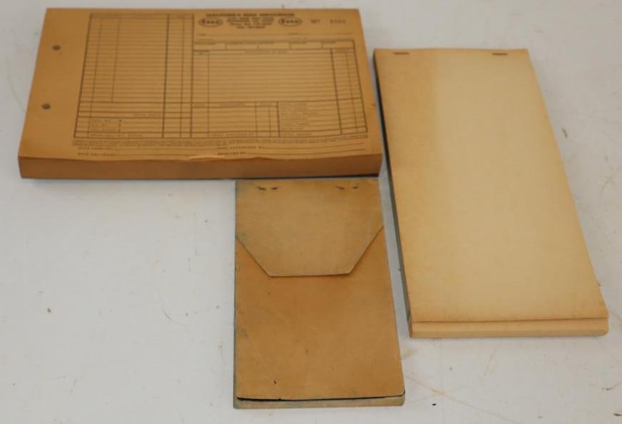 Group of 3 Unused Esso Receipt Books: largest 10" x 7"