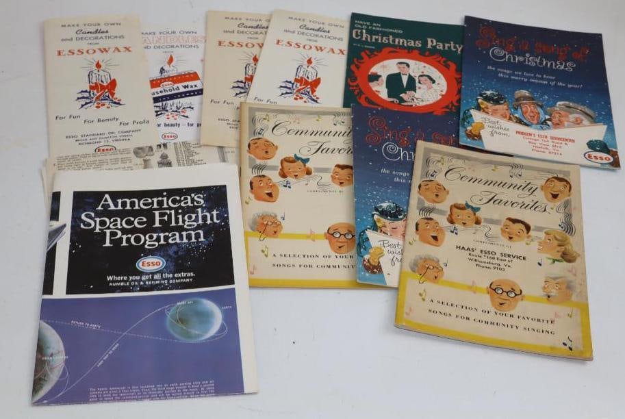 Group of 11 Esso Advertising Song Books, Christmas Party Planner, and How to Wax Pamphlets (1 of 7)
