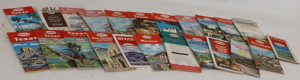 Group of 23 Humble Gas Station Road Maps (1 of 6)