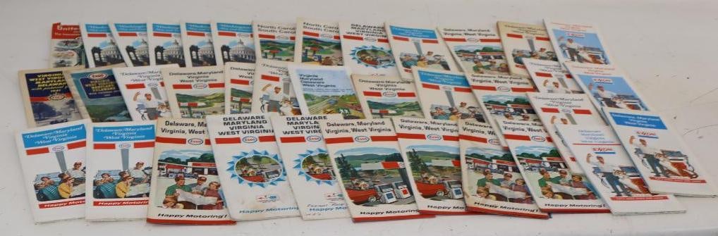 Group of 37 Esso and Exxon Gas Station Road Maps (1 of 15)