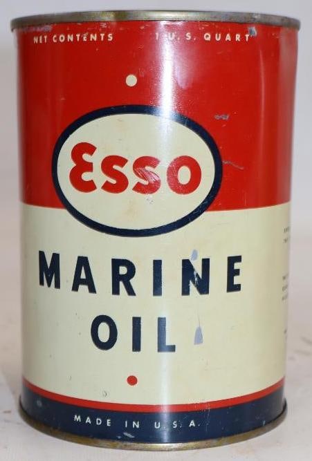 Esso Marine 1 Quart Metal Oil Can (1 of 3)