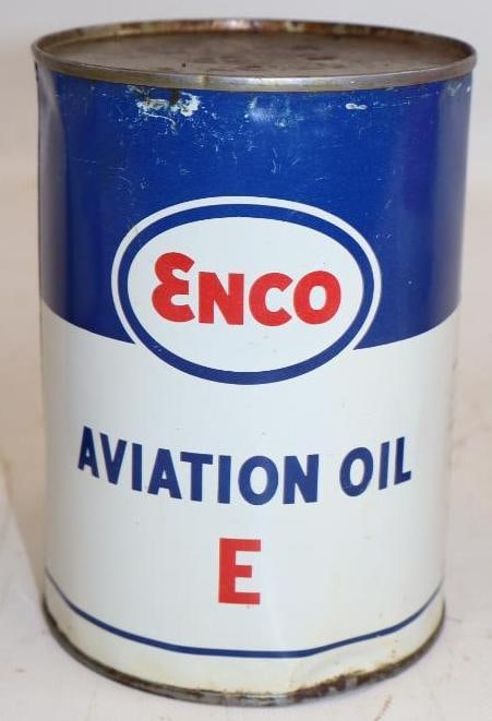Enco Aviation E 1 Quart Metal Oil Can (1 of 3)