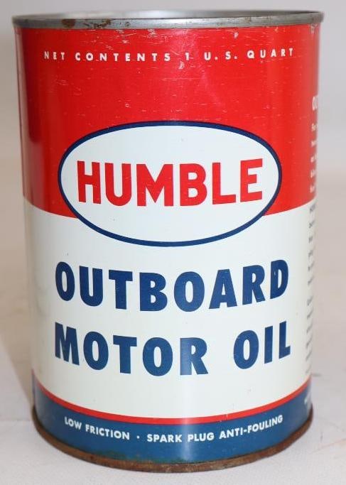 Humble Outboard 1 Quart Metal Oil Can (1 of 3)