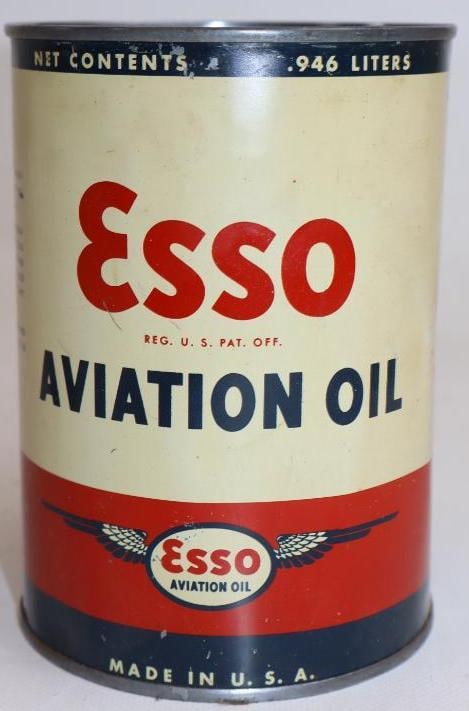 Esso Aviation 1 Quart Metal Oil Can (1 of 3)