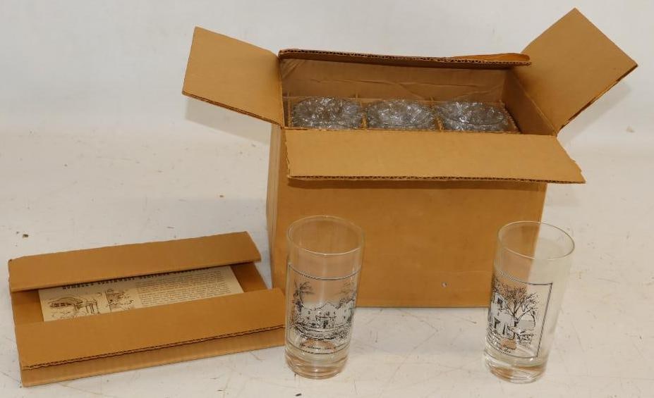 Humble Oil Advertising Drinking Glasses in Original Box: Box Measures 10.5" x 8" x 8"