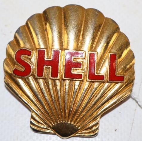 Shell Oil Clamshell Hat Badge: 2" x 1.75"