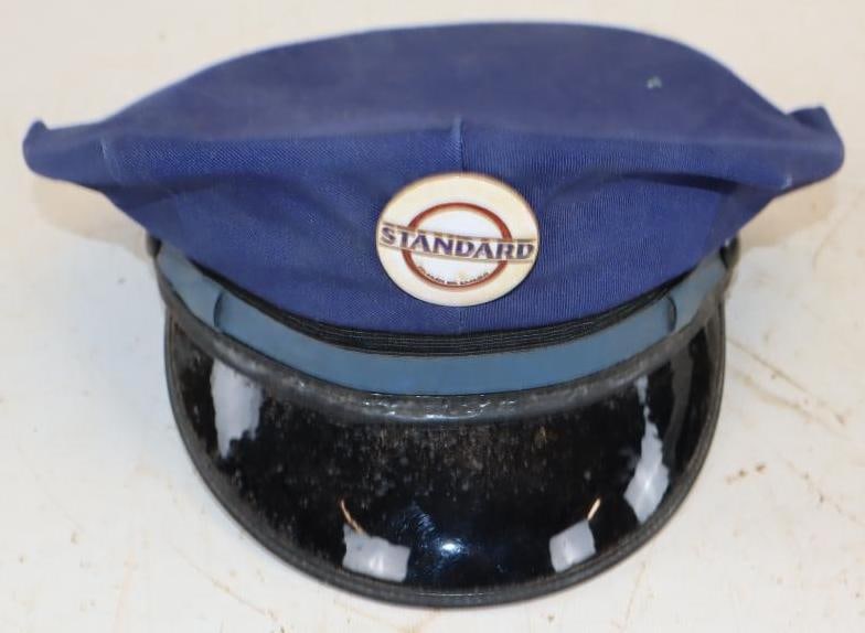 Standard Gas Station Attendant Hat With Cloisonne Hat Badge (1 of 3)