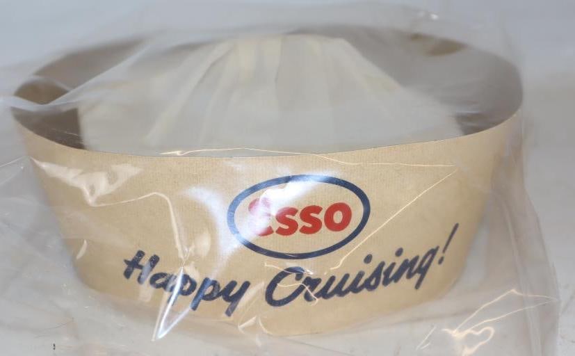 Esso Happy Cruising Paper Advertising Hat: 8x8.5x2.5