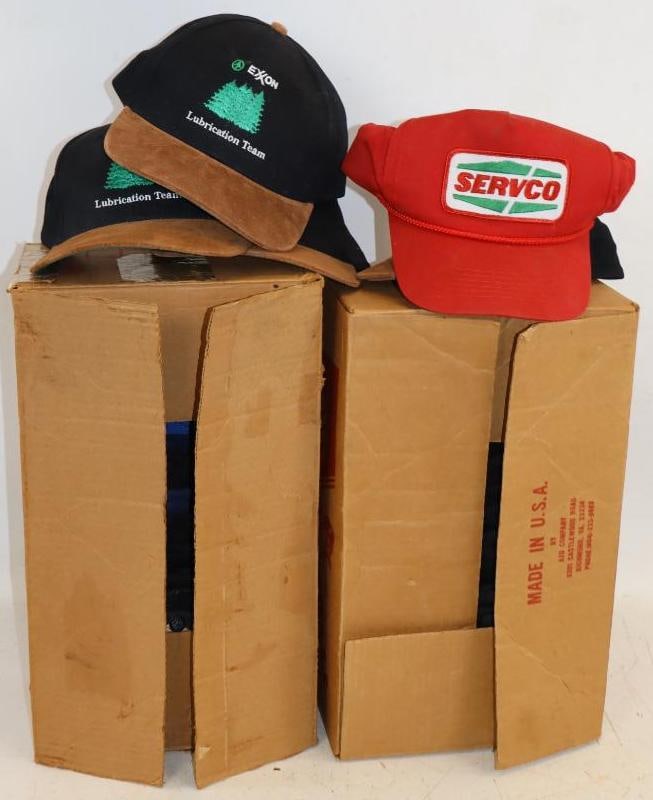 Group of 24 Exxon Advertising Adjustable Hats: 8.5" x 6" x 5" each