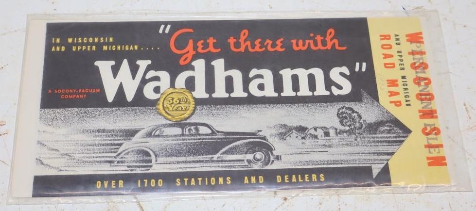 1935 Wadhams Wisconsin & Upper Michigan Road Map (1 of 2)
