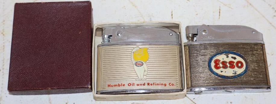 Group of 2 Esso Advertising Refillable Lighters (1 of 3)