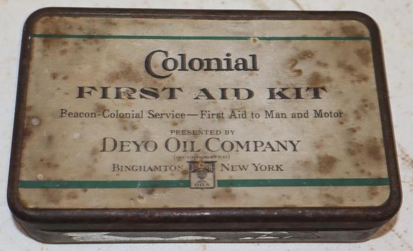 Beacon-Colonial Gas Station First Aid Kit Tin (1 of 3)