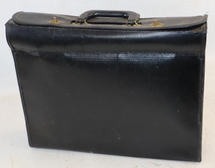 Humble Oil Salesman's Briefcase with 16 Unused Receipt Pads: 16.5" x 4" x 13"