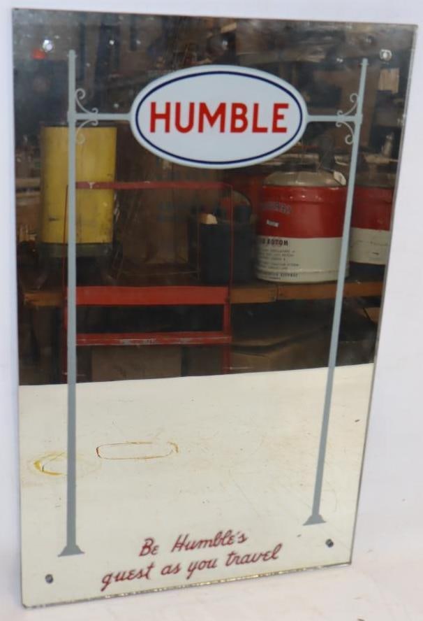 Humble Oil "Be Humble's Guest As You Travel" Gas Station Advertising Mirror (1 of 4)