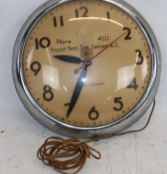 Esso Propst Bros Dist Concord NC Advertising Wall Clock: 15x15x3 Does not Work